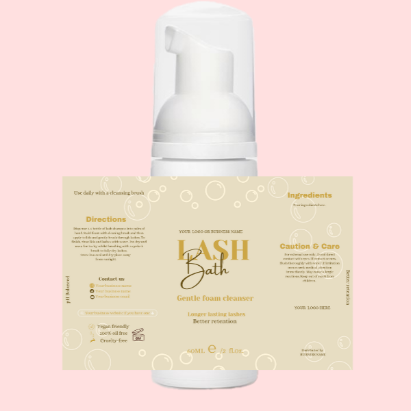 Lash shampoo Editable template